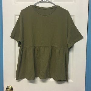 Plus size Flowy Short sleeve shirt